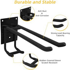 6 Pack Garage Hooks Heavy Duty Steel Garage Storage Hooks Two-Tire Wall Hooks for Organizing Tools Ladders Tires Bikes Garden - Image 3