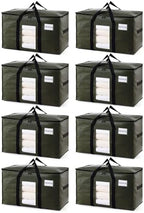 TAILI 8 Pack Green Extra Large Moving Bags,Storage Bag with Visible Window by TAILI