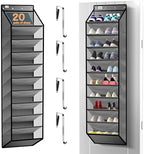 Kotkn 10 Tier Over The Door Organizer - Heavy Duty Hanging Storage Rack with Sturdy Oxford Fabric, Holds 20+ Pairs of Footwear, Boots & Sneakers, Saves 50% Closet Space (Gray) by Unknown