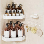 Veken Aluminum Corner Shower Caddy 4-Pack, Never Rust&Large Capacity, White by Veken
