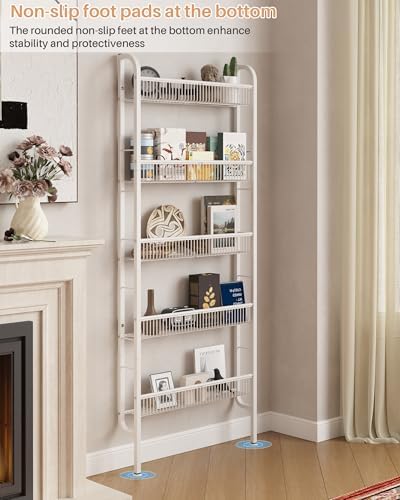 UMDONX Narrow 5-Tier Behind-the-Door Bathroom Storage Rack - Image 6