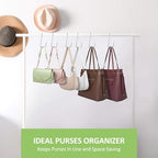 15 Pack Purse Hanger for Closet, Super Sturdy Purse Hooks, Hanging Backpack Bag Holder, Closet Organizers and Storage, Silver - Image 4