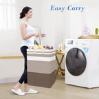 BlissTotes 3-Pack Laundry Basket, Collapsible Laundry Hamper, Khaki, 88L - Image 5