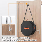 kushon Hat Storage Box for Women & Men, Hardboard Support Hat Boxes with 1 Door Hook Hat Organizer, Cowboy Hat Box for Travel, Hat Bag Hat Case (Black) - Image 7