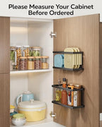 Nieifi Adhesive Cabinet Door Organizer, 5 Pack, Black - Image 7