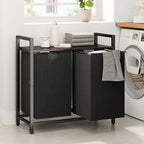 Kitstorack Laundry Basket Organizer, Laundry Hamper with Shelf & 2 Pull-Out Removable Bags, Dirty Clothes Hamper Organizer for Laundry Room Bathroom and Dorm, 2 x 11.8 gallons (44.5L) by Kitstorack