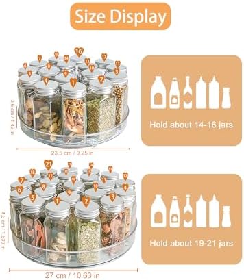 Lazy Susan Organizer, 360 Rotating PET Turntable, 11 Inch 2 Pack - Image 6