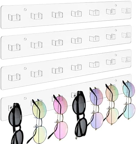 ZAVOOS 4 Pieces Acrylic Sunglasses Organizer, Wall Mounted by YouroasisForallofusCreatingsharedcomfortforeveryhome