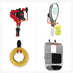 Garage Hooks, 12 Pack Wall Storage Hanger with 2 Extension Cord Straps, Heavy Duty Tool Holder for Utilities Organization, Wall Mount Rack for Garden Lawn Tools, Ladders, Bike, Ski (Orange) - Image 4