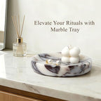 LIN CHUAN Marble Jewelry Dish, Round Ring Dish, 5.5 Inch, Calacatta Viola - Image 4