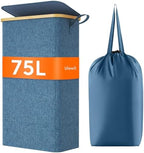 Lifewit 75L Slim Laundry Hamper with Lid and Removable Bag, Dark Blue by Lifewit