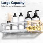 YASONIC Shower Caddy Adhesive, Rustproof Shower Organizer, Large Capacity Shower Shelves for Inside Shower, No Drilling Bathroom Organizers and Storage for Home Decor （2 Pack White） - Image 5