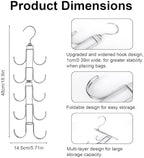 2pcs Purse Hangers for Closet with 20 Hooks Display Rack, Purse Organizer - Image 2