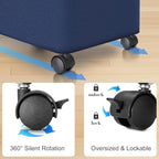 Laundry Hamper with Wheels, 75L Rolling Laundry Basket with Lid - Image 4