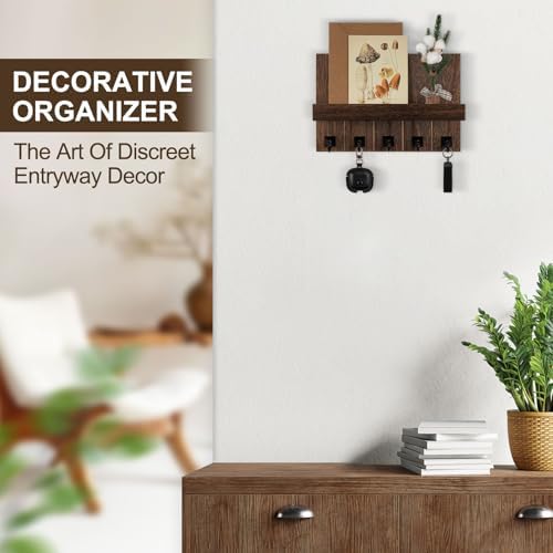 Key Holder for Wall, Decorative Key Holder with Shelf - Image 5