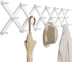 OROPY Accordion Wall Hanger with 20 Pegs, Expandable Wooden Coat & Hat Rack by OROPY