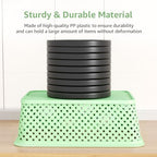 MaxGear 3 Pack Plastic Storage Baskets, Large, Green - Image 2