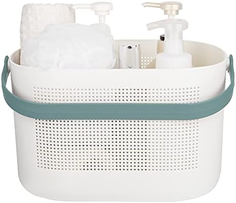 Plastic Portable Shower Caddy Basket, Storage Organizer with Handle, Green by UUJOLY