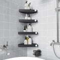 Sotfamily Plastic Shower Caddy Corner (for 90° Only), 4 Pack, Black by Sotfamily