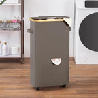 Vincona Laundry Basket with Wheels, Tall Dirty Clothes Hamper on Wheels, Rolling Laundry Hamper with lid for Dorm, Bedroom and Bathroom - Image 6