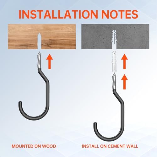 GURADESIGN 16-Pack Heavy Duty Bike Hook, Loading Capacity 100 LBS, 6 inch, Bike Hooks for Garage Wall and Garage Ceiling - Image 4