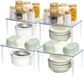 Acrylic Cabinet Organizer Set of 4, Stackable Spice Rack for Kitchen by BobomomentHome