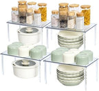 Acrylic Cabinet Organizer Set of 4, Stackable Spice Rack for Kitchen by BobomomentHome