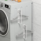 Magnetic Hanger Organizer, 2Pack Hangers Holder for Dryer/Washing Machine, Holding up to 30 Velvet/Wire/Plastic Hangers, Perfect Space Saver for Laundry Room (2, White) by THIPOTEN