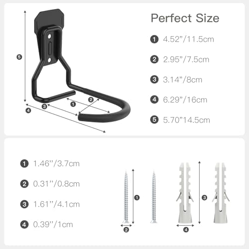 Housolution Bike Wall Mount with Fixed Hook, [6 Pack] Bike Storage Rack - Image 6