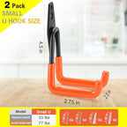 2 Pack Heavy Duty Garage Hooks Storage Organizer Wall Mount Power and Garden Tool Hangers, for Hanging Ladders, Ropes, Hose, Bulk Items - Image 3