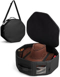 Marscamd Vegan Leather Hat Box, Fits 4 Cowboy or Wide-Brim Hats, Black by Marscamd