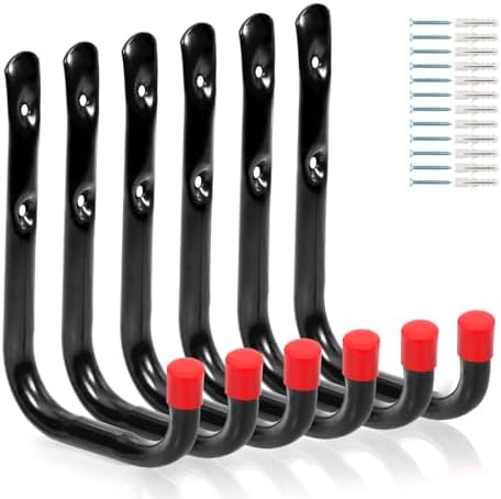 Heavy Duty Garage Storage Hooks, Wall Mount Storage Utility Hangers for Ladders, Bike and Garden Tools (7.9Inch x 5.9Inch) by Yisunnan
