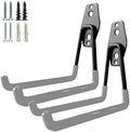 GeeWatom Garage Storage Utility Hooks，Garage Garden Tool Organizer，Steel Wall Mount Hooks, Large Garden U Hooks （2 Pack） by GeeWatom