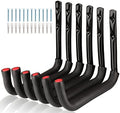 Garage Storage Ladders Hooks, 6 Pack Heavy Duty Utility Hanger, 9.8IN Wall Mount Rack Safely Holds 50 Pounds by Unknown