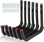 Garage Storage Ladders Hooks, 6 Pack Heavy Duty Utility Hanger, 9.8IN Wall Mount Rack Safely Holds 50 Pounds by Unknown