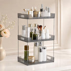 Goderewild 3-Tier Bathroom Counter Organizer, Multi-Purpose Cosmetics Skincare Shelf, Makeup Organizer for Vanity Tray, Countertop Storage Solution for Kitchen and Bath. (Smoky Gray) by Goderewild