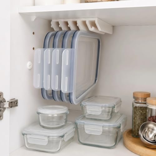 Slide-In Lid Organizer for Food Storage Containers, Holds 6 Lids - Image 3