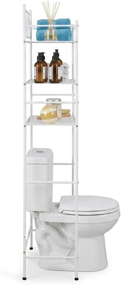 Home Zone Living Over-the-Toilet Bathroom Storage Cabinet Organizer - Image 5
