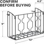 Simple Houseware Wall Door Mount Kitchen Wrap Organizer Rack, Black - Image 2