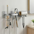 Hair Dryer Holder Hair Tool Organizer Metal Wall Mount (Silver) by Dovyn
