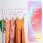 Sishynio Velvet Hangers 30 Pack, Non-Slip Slim Felt Hangers Colorful | Space-Saving Closet Organization; Flocked Surface; 360° Swivel Hooks; For Shirts, Coats, Dresses, Blouses - Image 4