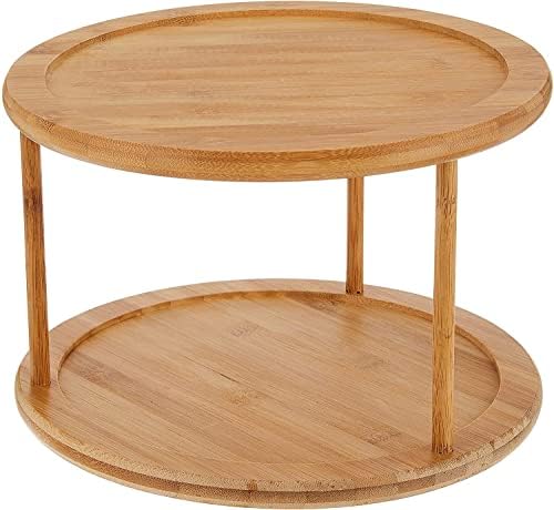 Lipper International 8302 Bamboo Wood 2-Tier 10" Kitchen Turntable - Image 3