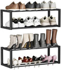Homeiju Hanging Shoe Organizer,2 Pack Wall Mounted Shoe Rack Holds 12 Pairs,Space Saving Metal Wall Shoe Rack,Hanging Shoe Rack Shoe Holder for Small Space,Entryway,Closet,RV,Camper（Black by Homeiju