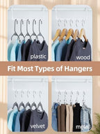 HOUSE DAY Space Saving Hangers 20 Pack, Closet Organizers and Storage | Closet Organizer Space Saver, Multifunctional Hangers for Small Closet, College Dorm Room Essentials for Girls, White - Image 5