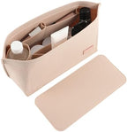 Doxo Purse Organizer Insert for Handbags & Base Shaper 2pc Set, Felt Neverfull GM Organizer Insert, Tote Bag Organizer with Zipper Pocket and Bottle Holder, Fit Neverfull GM and More, Beige-XL by Doxo