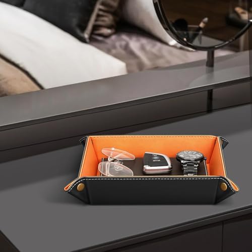 SITHON Valet Tray Desktop Storage Organizer Nightstand Caddy Holder - Image 5