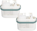 Plastic Portable Shower Caddy Basket, Storage Organizer, Green, 2 Pack by UUJOLY