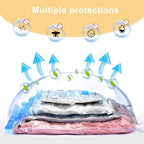 UPGOGO Travel Vacuum Bags Combo 6 Pack - Space Saver Vacuum Storage Bags for Clothing and Luggage - Image 6