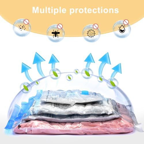 UPGOGO Travel Vacuum Bags Combo 6 Pack - Space Saver Vacuum Storage Bags for Clothing and Luggage - Image 6
