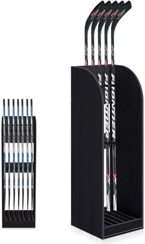 Cinnvoice 38''Vertical Hockey Stick Organizer Holder for 7 Sticks by QinYee
